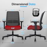 Ergonomic Office Chair, Mesh Computer Desk Chairs with Adjustable Lumbar Support, 3D Armrests, Tilt Function, Comfy Wide Seat, Swivel Executive Work Task Chair for Company and Home - Image 2