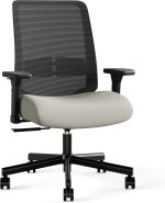 Ergonomic Office Chair, Mesh Computer Desk Chairs with Adjustable Lumbar Support, 3D Armrests, Tilt Function, Comfy Wide Seat, Swivel Executive Work Task Chair for Company and Home