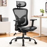 Ergonomic Mesh Office Chair,Ergonomic Dsk Chair with 2D Headrest,Adjustable Lumbar Support & Up and Down Armrest