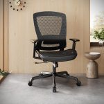 Mesh Office Chair,Ergonomic Computer Desk Chair,Sturdy Task Chair- Adjustable Lumbar Support & Armrests,Tilt Function,Comfort Wide Seat,Swivel Home Office Chair (Black) - Image 2
